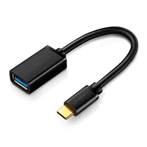 Adaptador Ugreen USB 3.0 Femea para USB-C Macho, Preto, UG-30701