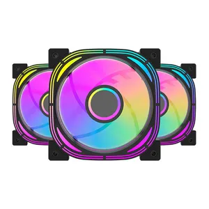 Kit Ventoinhas Aigo Darkflash Infinity 24 Pro, ARGB, 3x120mm, Preto, INF24PRO3IN1BK