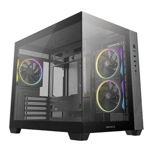 Gabinete Gamer Deepcool CG330, ARGB, Mid-Tower, Lateral de Vidro, Com 3 Fans, Preto, R-CG330-BKNGM3-G