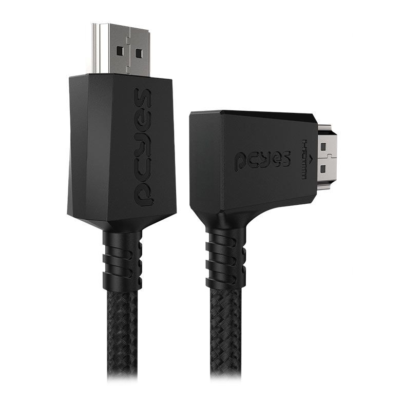 Cabo HDMI 90 Graus Horizontal/Vertical Nylon 3m Preto