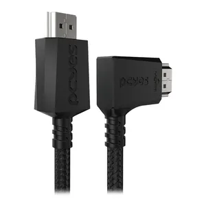 Cabo HDMI 90 Graus Horizontal/Vertical Nylon 3m Preto