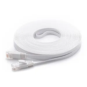 Cabo de Rede Flat Seccon Seclan, Cat.6a, 1.50m, Branco, CY-DY-5128-FLAT-1.5M-WH