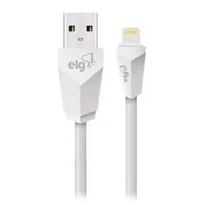 Cabo USB ELG, USB-A/Lightning, 1M, Branco, L810