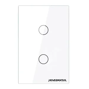 Interruptor Touch Duplo Nova Digital, Wi-Fi, Branco, WS-US2-W