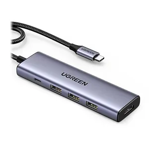 Adaptador UGREEN USB-C para HDMI+3/USB 3.0 A+PD Power Converter, UG-15596