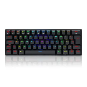 Teclado Mecanico Gamer Redragon Draconic, Bluetooth, RGB, ABNT2 60%, Switch Marrom, Preto, K530RGB