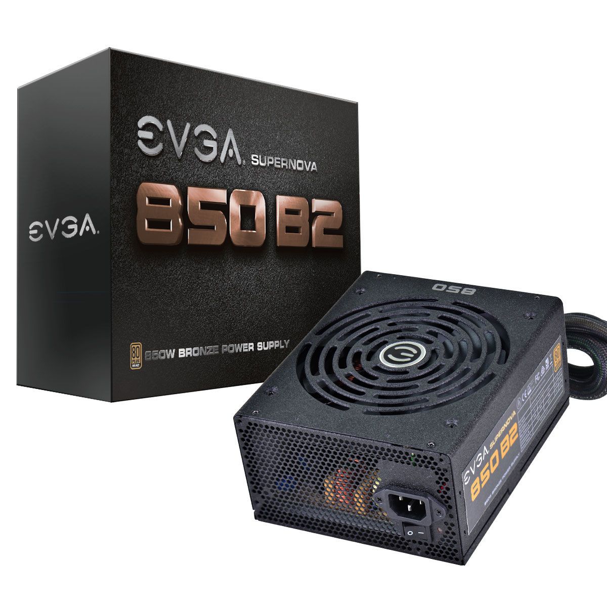 Fonte EVGA 850W B2 SuperNOVA 80 Plus Bronze PFC Ativo 110-B2-0850-V1 - BOX