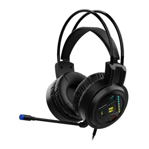 Headset Gamer R8 H05, Drivers 50mm, USB, Preto, R8-H05-RBW