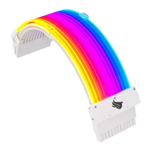 Cabo Extensor Premium 24P Pichau PS100, ARGB, 240mm, Branco, PCH-PS100-24PRGBWHT
