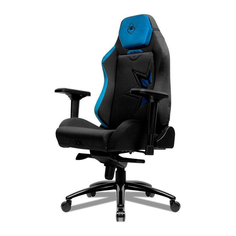 Cadeira Gamer Mancer Cycles Z Season Espuma Moldada Braco 4D Preto e Azul MCR-CCS-BLU