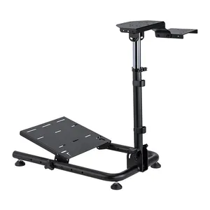Suporte Para Volante Gamer Brateck Racing, Simulador de Corrida, Cockpit Dobravel, Com Ajuste, Preto, BRATECK-RACING