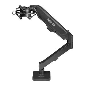 Suporte Para Microfone Zinnia Nimbo MS100, Com Pistao a Gas, Ate 3KG, Ajustavel, Preto, ZNO-MS100-BL01