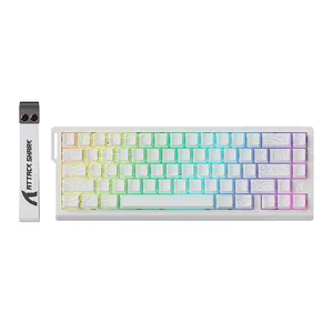 PRE VENDA - Teclado Magnetico Attack Shark X68 HE, RGB, Switch Magnetico Linear, White Contours, X68-HE-WHITE-CONTOURS
