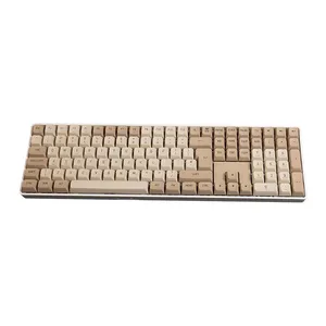 Teclado Mecanico Aigo GD108 Milky Brown, Wireless, Switch Azul, Bege, GD108-MB-BL