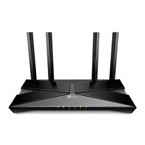 Roteador Wi-Fi Mesh AX1800 Tp-Link, Wi-Fi 6 Dual Band, 4 Antenas, Preto, EX220