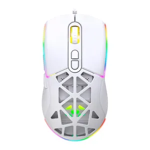 Mouse Gamer Fortrek Striker, RGB, 12800PI, 7 Botoes, Branco, 85979