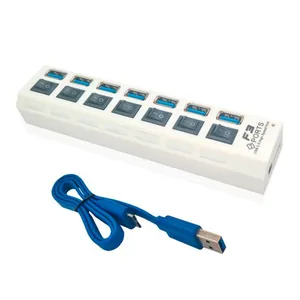 HUB F3 7 Portas USB 3.0, Branco, JC-HUB703