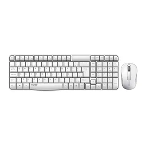 Kit Teclado e Mouse Rapoo X1800S, Wireless, ABNT2, 1000DPI, Branco, RA002