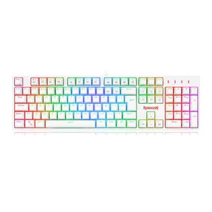 Teclado Mecanico Gamer Redragon Surara-Pro, RGB, Switch Azul, Branco, K582W-RGB-PRO-BLUE