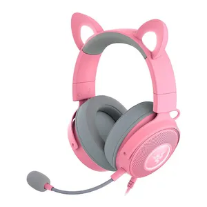 Headset Gamer Razer Kraken Kitty V2 Pro, RGB, Drivers 50mm, Rosa, RZ04-04510200-R3U1