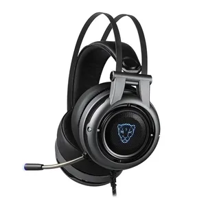Headset Gamer Motospeed H18 Led Azul 7.1 Virtual Drivers 50mm USB Cinza, FMSHS0083CIZ