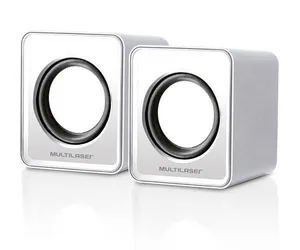 Caixa De Som Multi 3W Rms USB/P2 Branca, SP199