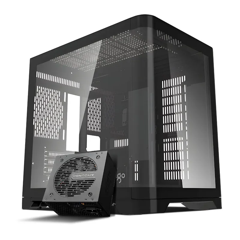 Gabinete Gamer Aigo Darkflash Arc1 Mini, Mid-Tower, Preto + Fonte Aigo Darkflash 550W