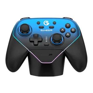Controle GameSir Supernova, Led, Multi-plataforma, Tri-Mode, Azul e Preto, GSNVPB003