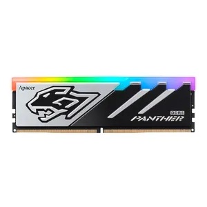 Memoria Apacer Panther, RGB, 16GB (1x16GB), DDR5, 5600MHz, C40, Preto e Prata, AH5U16G56C5229BAA-1