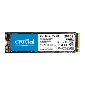 SSD Crucial P2, 250GB, M.2 2280, PCIe NVMe, Leitura 2100 MB/s, Gravacao 1150MB/s, CT250P2SSD8