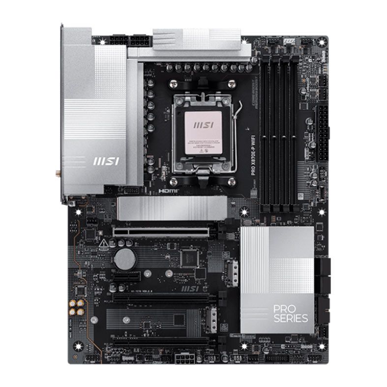 Placa Mae MSI Pro X870E-P Wi-Fi, DDR5, Socket AMD AM5, ATX, Chipset AMD X870, PRO-X870E-P-WIFI