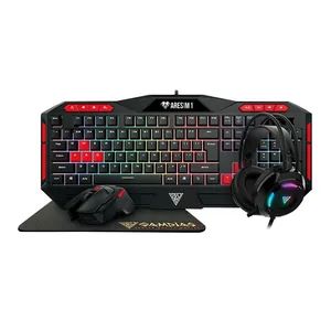 Kit Gamer Gamdias Poseidon M2 4 em 1 Teclado Mouse Headset e Mousepad, Poseidon-M2
