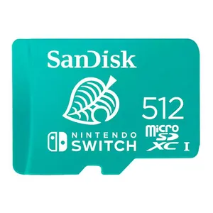 Cartao de Memoria Sandisk Nintendo Switch, 512GB, MicroSDXC, USH-I, SDSQXAO-512G-GNCZN