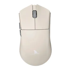 Mouse Gamer Darmoshark Kiran M3, Wireless, 26000DPI, 5 Botoes, Bege, 2-MG-M3-CA-WW