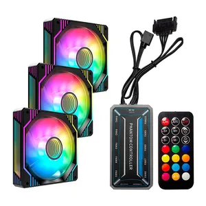 Kit Ventoinhas Acegeek Glory, ARGB, 3x120mm, Com Controladora, Preto, AG-GLORY3X1-BK