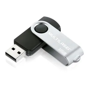 Pen Drive Multi 32Gb Twist Preto/Inox, PD589