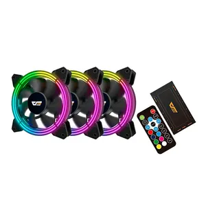 Kit Ventoinhas Aigo DarkFlash CF11 Pro 3in1 ARGB 3x120mm, Com Controladora, CF11-PRO-3IN1-ARGB