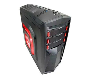 Gabinete GAMER G-FIRE 3 Baias S/FONTE USB3.0 C/ Led Vermelho, HTT018B06S Preto