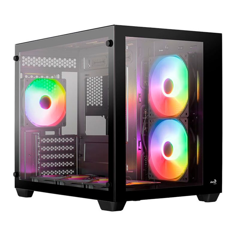 Gabinete Gamer Aerocool Dryft Mini, Mini-Tower, Lateral de Vidro, Preto, DRYFT-MINI-G-BK-V3
