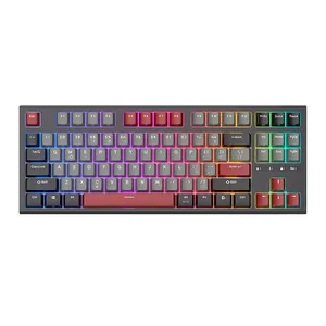 Teclado Mecanico Gamer Royal Kludge R87, RGB, Switch Red, Preto, RKR87-BLAC-H