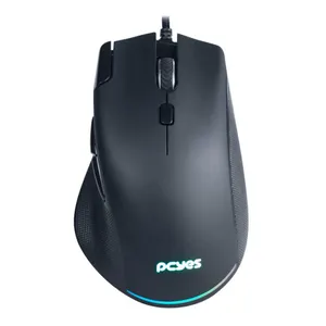 Mouse Gamer Pcyes Zyron, RGB, 7 Botoes, 12800DPI, Preto, PMGZRGB