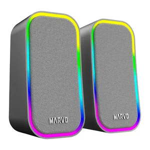 Caixa de Som Marvo SG-285, RGB, 3W RMS, Cinza, SG-285-GY