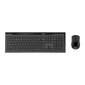 Kit Teclado e Mouse Rapoo 8210M, Wireless, ABNT2, 1600DPI, Preto, RA038
