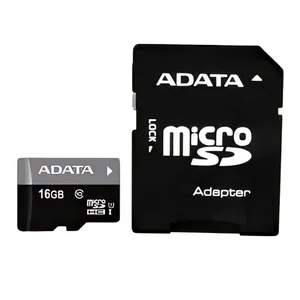 Cartao de Memoria Adata Classe 10 Adaptador, 16GB, MicroSDHC, UHS-1, AUSDH16GUICL10-RA1