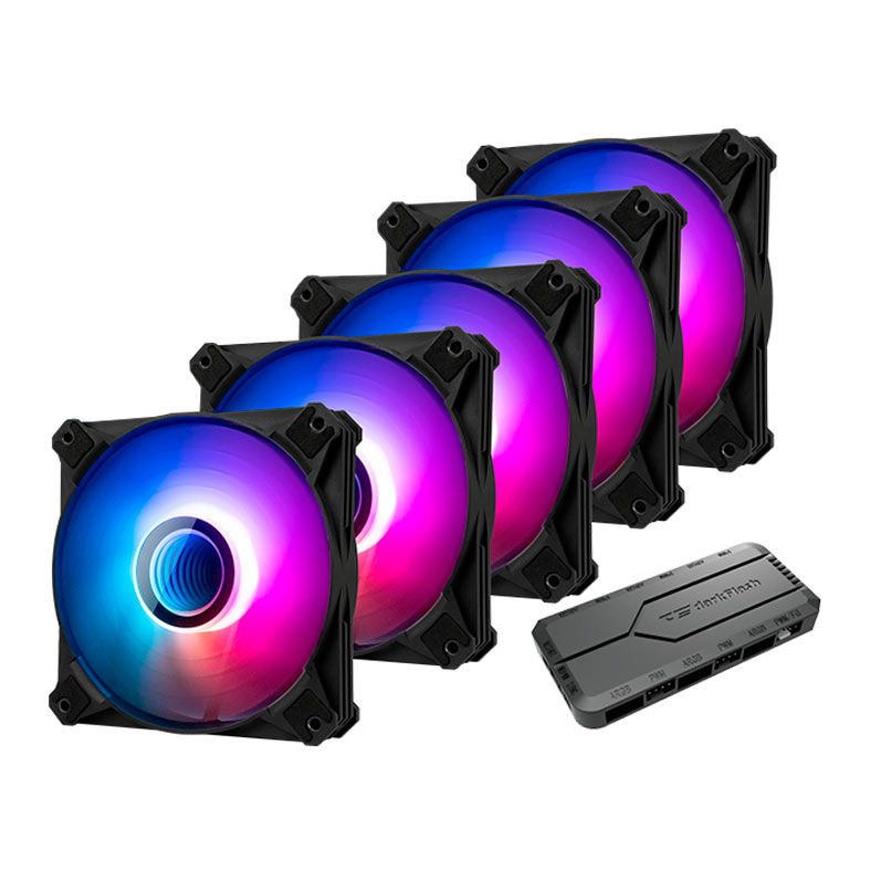 Kit Ventoinhas DarkFlash Infinity 8 5x120mm A-RGB