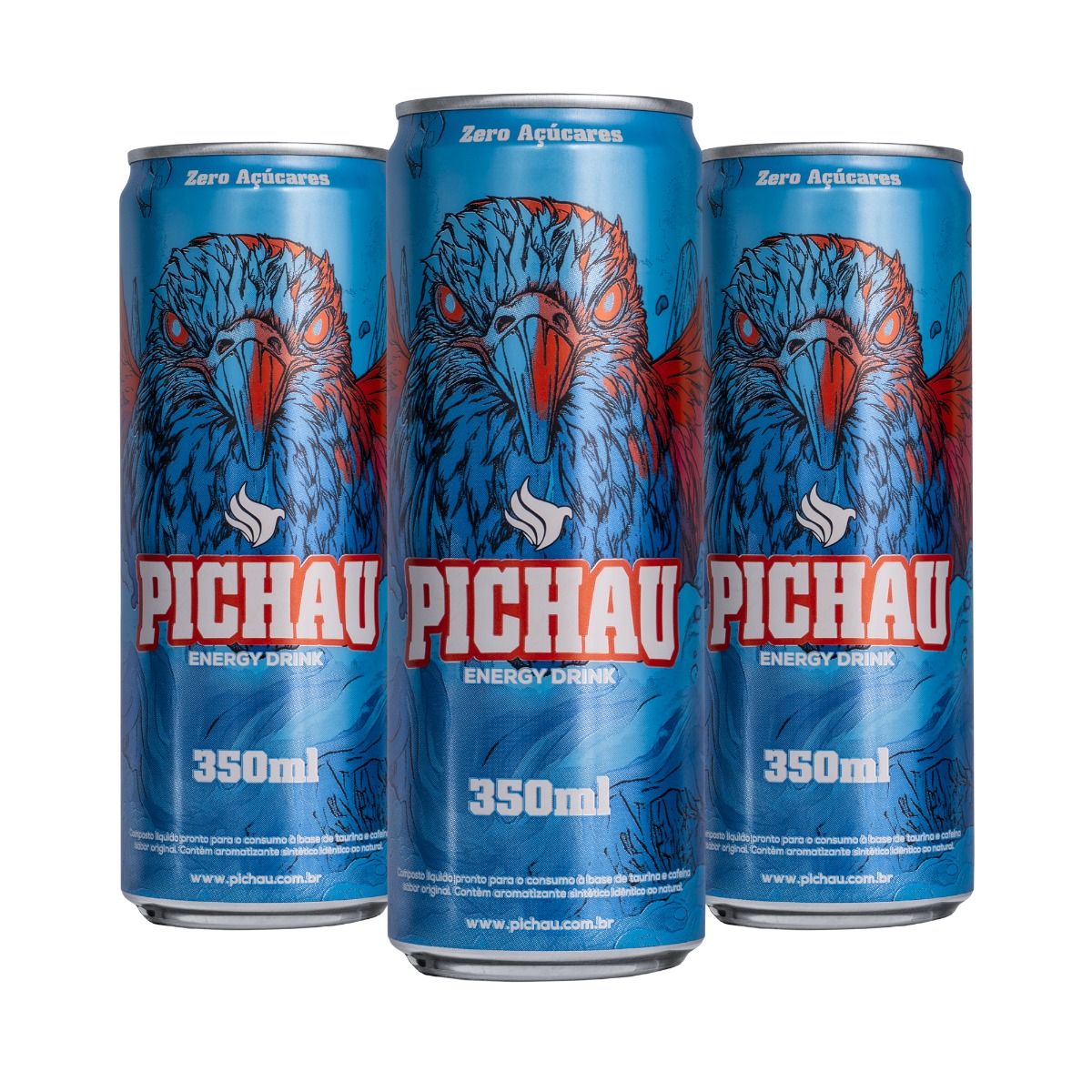 Pack Energético Pichau Zero 350ml 3 Unidades
