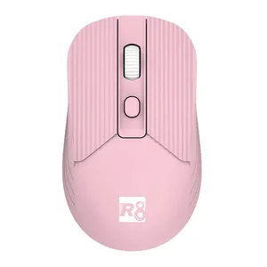 Mouse R8 1719, 1600DPI, 4 Botoes, Wireless, Rosa, R8-1719WL-PK