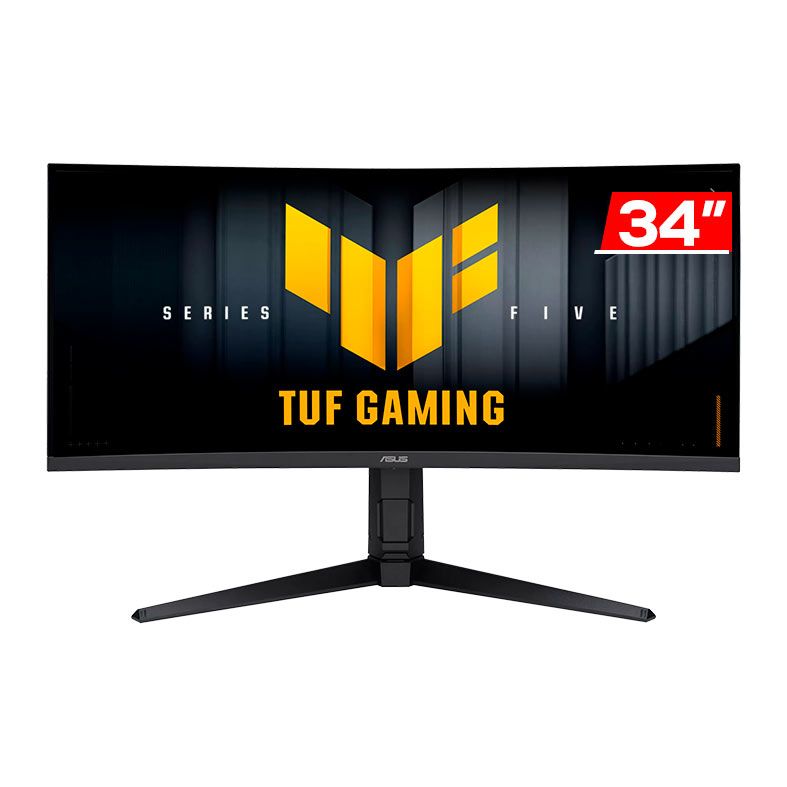 Monitor Gamer Asus TUF Gaming, 34 Pol, VA, Curvo, WQHD, 0.5ms, 250Hz, FreeSync Premium, HDMI/DP, VG34WQML5A