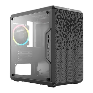 Gabinete Gamer Cooler Master Masterbox Q300L Rainbow, 1 Fan, Preto, MCB-Q300L-KANN-S01