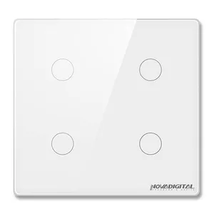 Interruptor Inteligente Nova Digital, Wi-Fi, 4 Botoes, Branco, SY-BR4-W